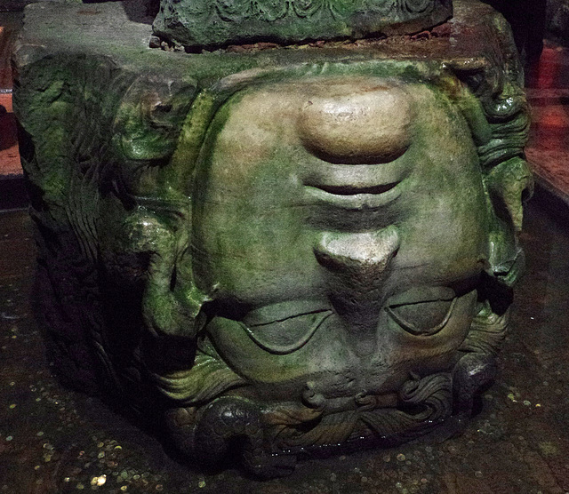 Upside-down Medusa head