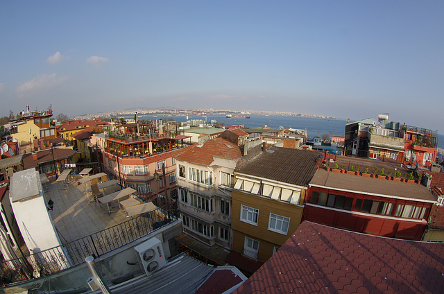 easterly view, evening