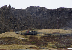 The site of the Lögberg (Law Rock) at the Alþingi (Althing or Assembly), the world's first parliament