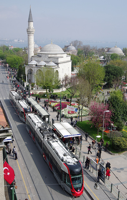 Red tram