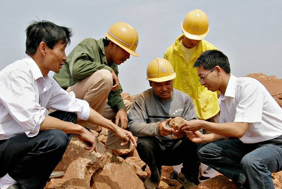 paleontologoj en Chinio