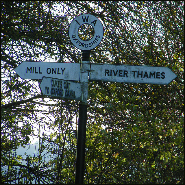 waterways signpost