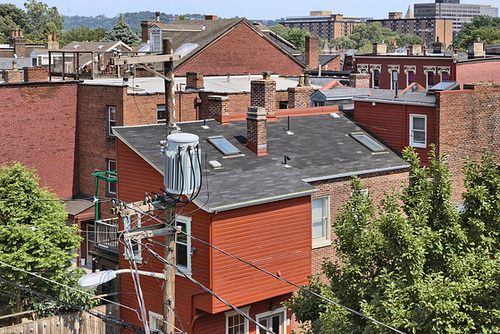 Back Yard Transformer – Viewed from the Mattress Factory Museum, Central Northside Neighbourhood, Pittsburgh, Pennsylvania