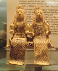 Terracotta Model of Two Figures, Perhaps Demeter and Persephone in the British Museum, May 2014