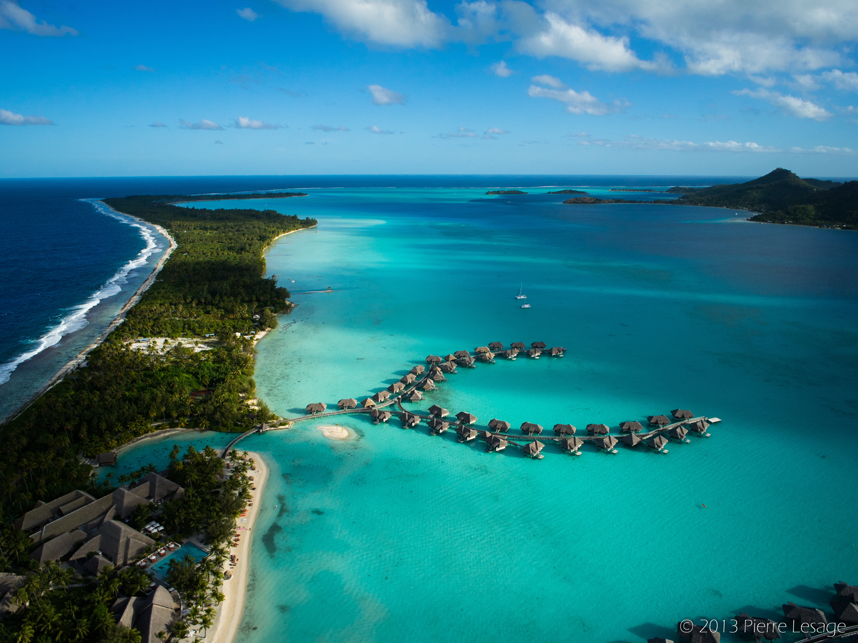 InterContinental Bora Bora Resort & Thalasso Spa seen from a kite