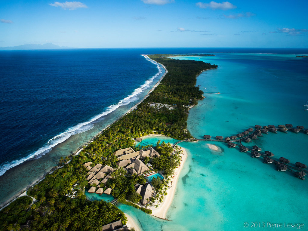 InterContinental Bora Bora Resort & Thalasso Spa seen from a kite