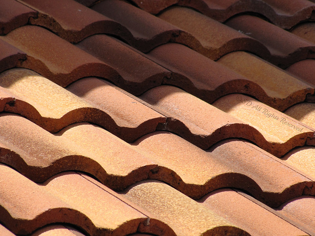 Sun, shadows & layers on this roof ..