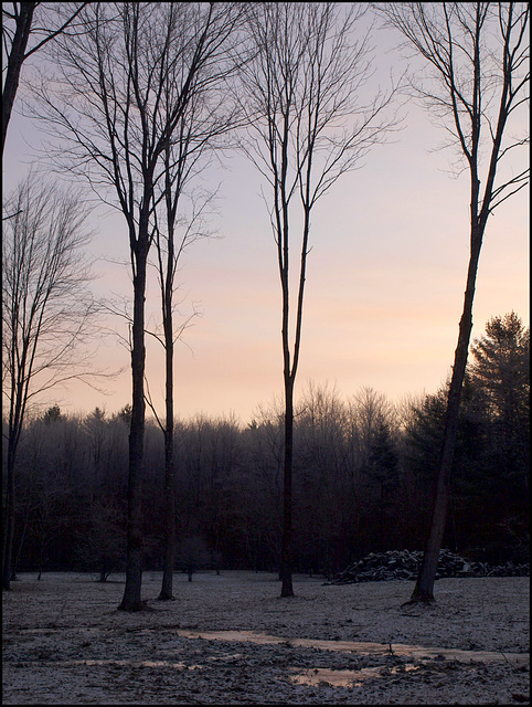 heavy frost and light snow