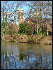 St Barnabas through the trees