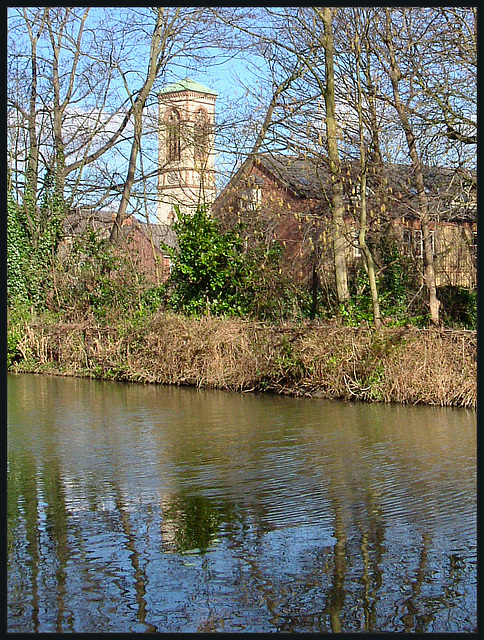 St Barnabas through the trees