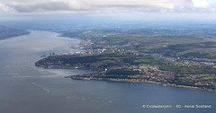 The Clyde Estuary with Gourock and Greenock on the south bank - Aerial