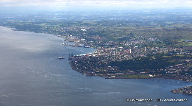 Gourock and Greenock beyond, Firth of Clyde - Aerial