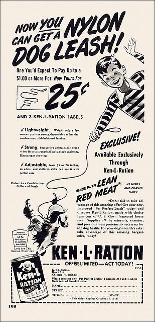 Ken-L-Ration Dog Food Ad, 1948