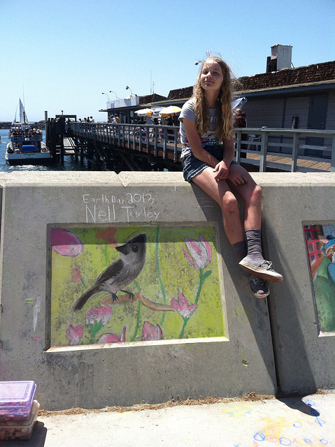 Chalk art challenge at redondo sea wall, 2013