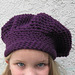 Purple crocheted toque