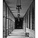 Lightner Museum corridor in texture black and white
