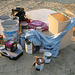 Mural-painting supplies at Seaside Ice