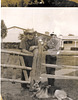 Dad, as gentlman farmer and me as the son with faithful dog, Lady, ready to rescue us from the well.