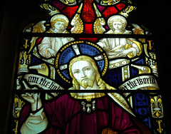 Victorian Stained Glass Detail, South Wall of Nave, St James' Church, Idridgehay, Derbyshire