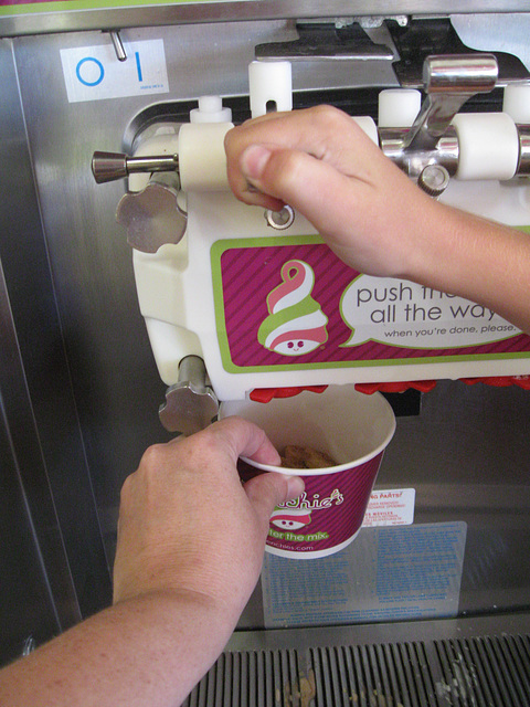 Hands at Menchie's Dispenser (7/24)