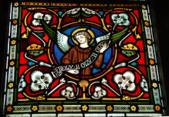 Victorian Stained Glass, West Window Lower Panel (right), St James' Church, Idridgehay, Derbyshire