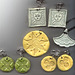 Recent stamped-clay jewelry