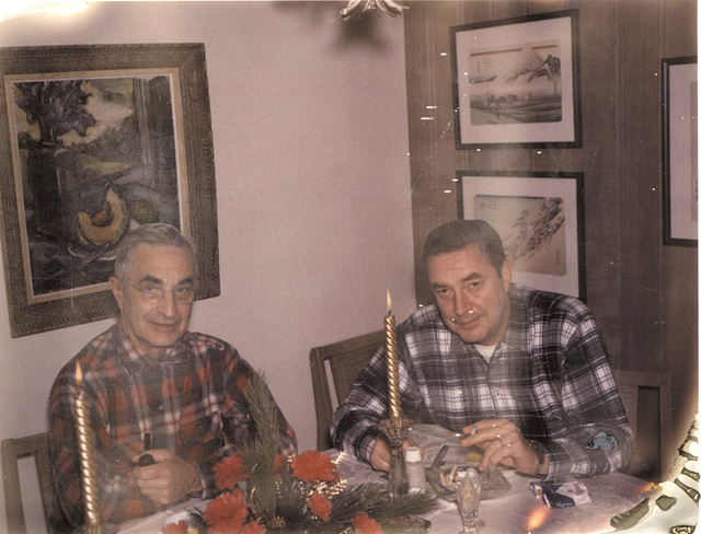 Rudy and Carl, Christmas, 1965