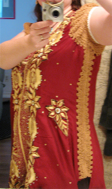 Upsized kameez--detail