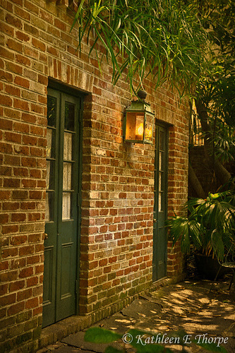 New Orleans Courtyard 2 Shadowbox Texture