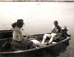 Grandpa and me on the Mississippi, 1964