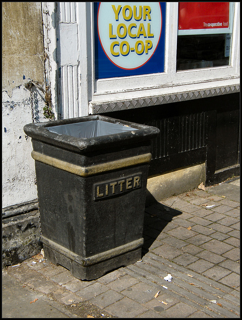 co-op litter bin