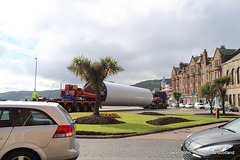 Wind Turbine negotiating the roundabout in Campbeltown