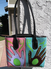 Painted Hands Purse, back