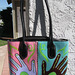 Painted Hands Purse, back