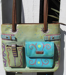 Green Tea and Turquoise Purse, front