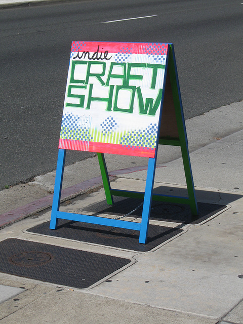 Indie Craft Show sign