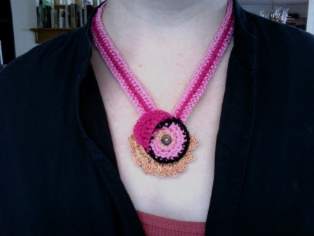 Freeform Crocheted Necklace
