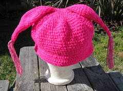 Pink Tassle Hat, back