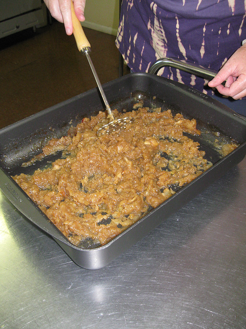 Mashing the Apple Butter