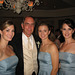 Sisters of the bride and their dad.