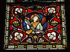 Victorian Stained Glass, West Window lower panel (left), St James' Church, Idridgehay, Derbyshire