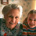 Elise and Grands in my aunt's kitchen