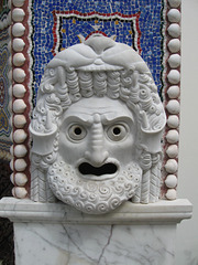 Getty Villa fountain face