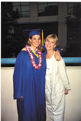 Emily and Auntie Karen; Emily's Graduation, June 2000