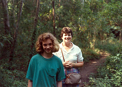 Elise and Mary in the swamp that was summer dry