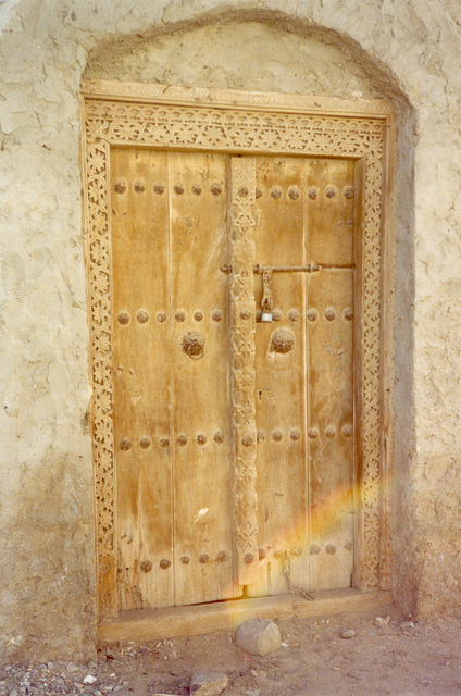 Carved door