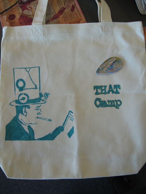 Stenciled Bag, THATCampLA Craft Cabin