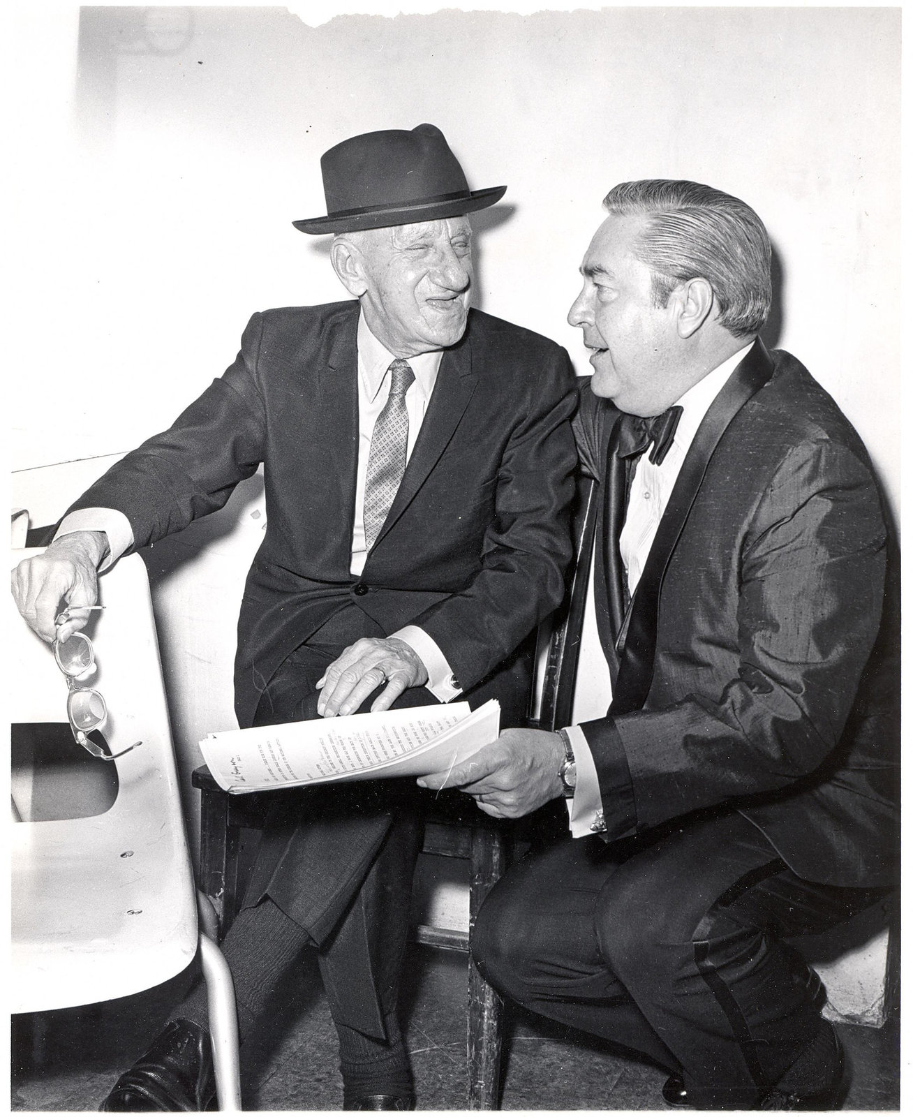 My dad with "The Great Schnozzola", entertainer, Jimmy Durante, about 1969, Chicago