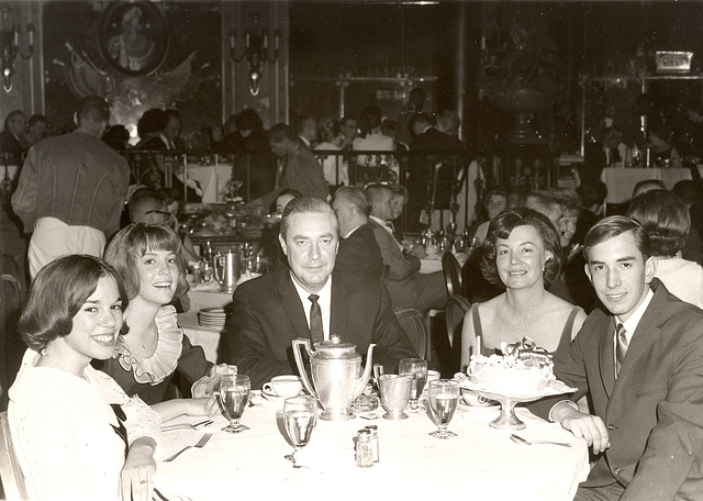 Celebrating my 18th birthday at the Empire Room of the Palmer House Hotel, Chicago - 1965