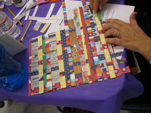 Finishing the weaving